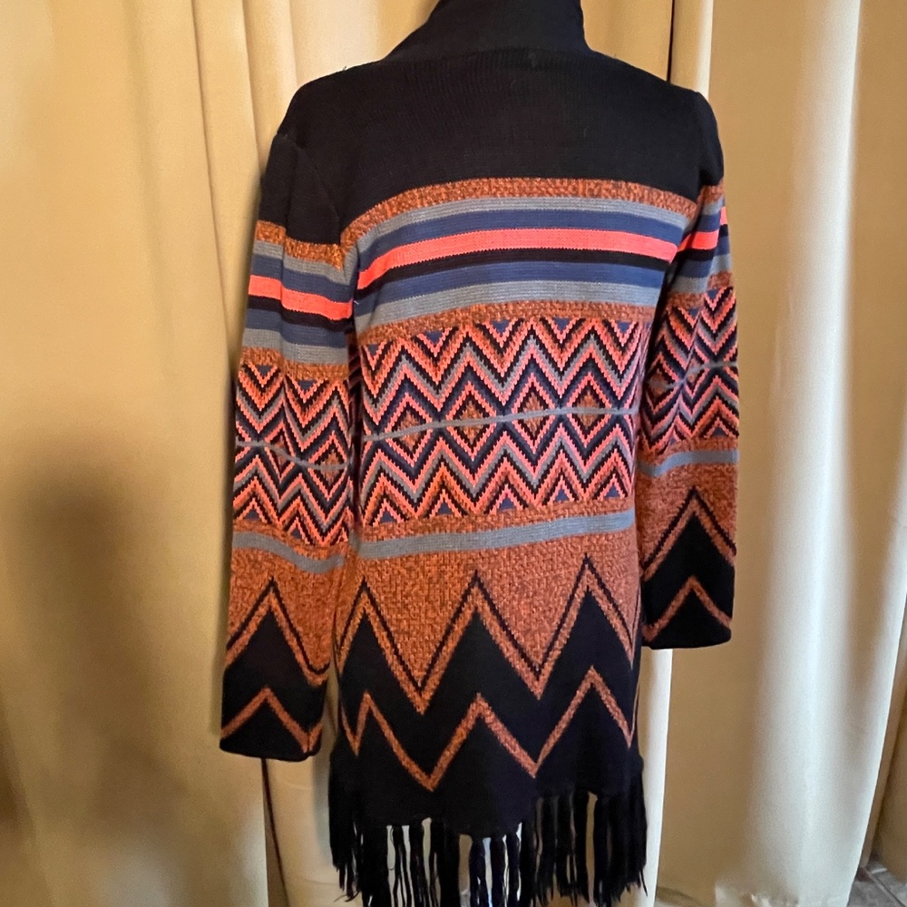 Karlie Fringed Open Southwest, Aztec Cardigan Siz… - image 4